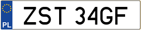 Trailer License Plate